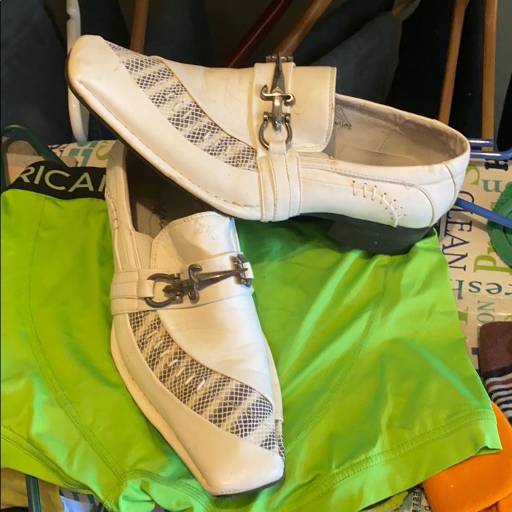 White square toe event shoes